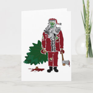 Zombie Santa Claus Holiday Card