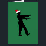 Zombie Santa Funny Christmas Card<br><div class="desc">Funny Zombie Santa Christmas card for a scary holiday. A guy walking around dead in a Santa Claus hat for a horror movie fan. A creepy undead Xmas present.</div>