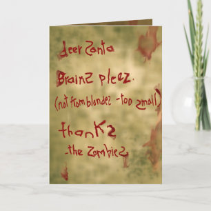 zombie santa holiday card