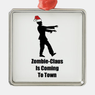 Zombie Santa Metal Tree Decoration