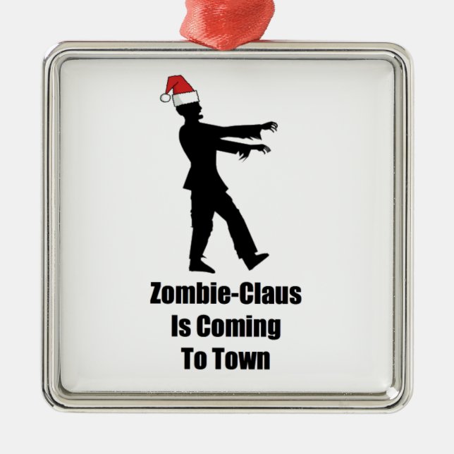 Zombie Santa Metal Tree Decoration (Front)