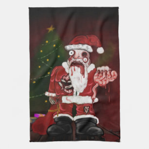 Zombie Santa Tea Towel