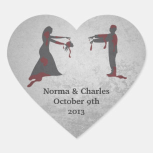 Zombie Save the Date Wedding Stickers