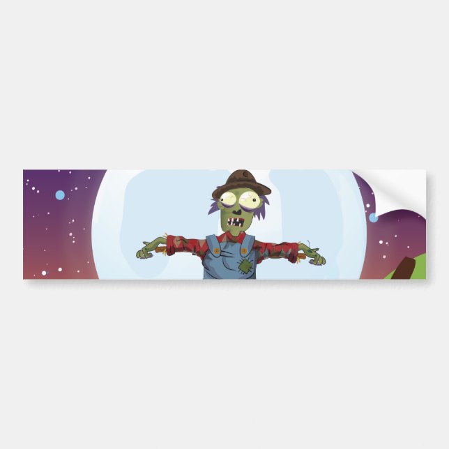 Zombie Scarecrow Bumper Sticker (Front)