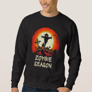 Zombie Season Moonlit Scary Graveyard  Kids Boys A Sweatshirt