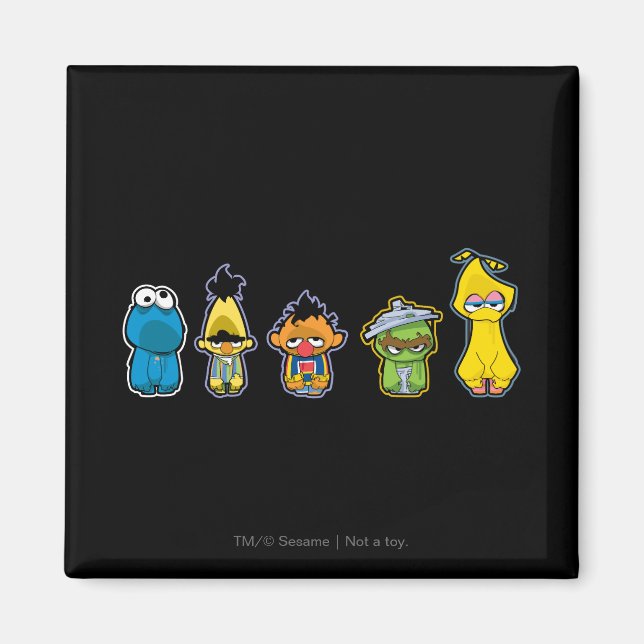 Zombie Sesame Street Characters Magnet (Front)