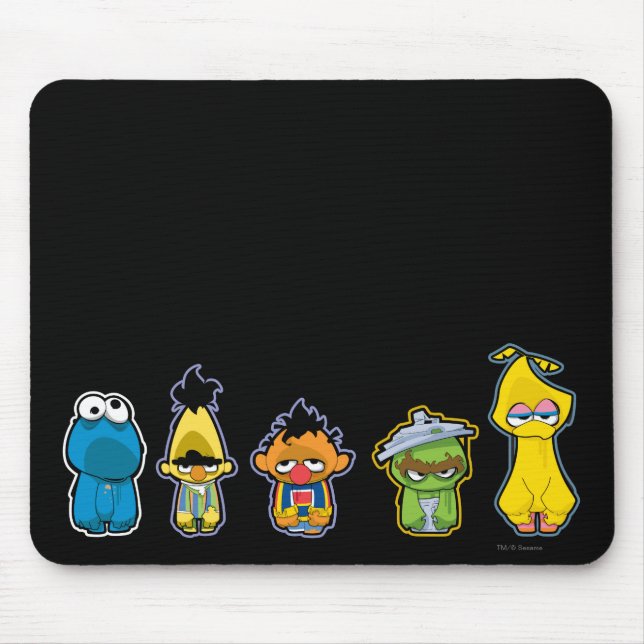 Zombie Sesame Street Characters Mouse Mat (Front)