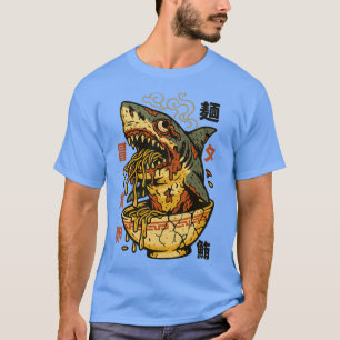 Zombie Shark Monster Ramen – Creepy Japanese Food  T-Shirt