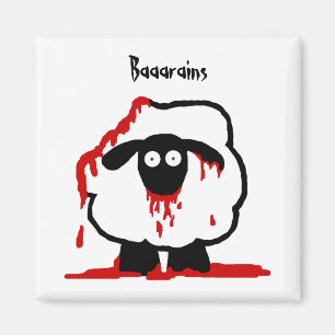 Zombie Sheep Magnet - Baaarains