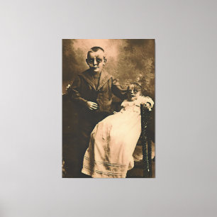 Zombie Siblings Canvas Print