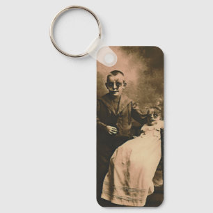 Zombie Siblings Key Ring