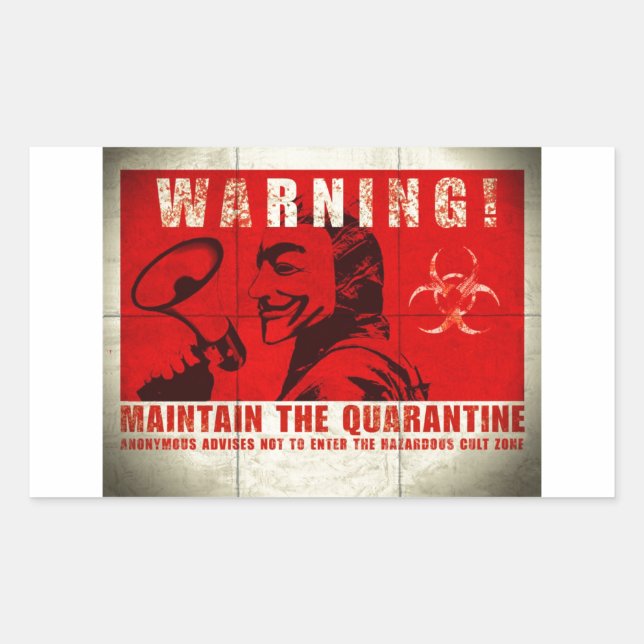 Zombie,sign Rectangular Sticker (Front)