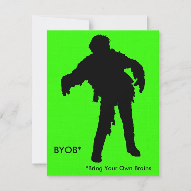 Zombie Silhouette Invitation (Front)