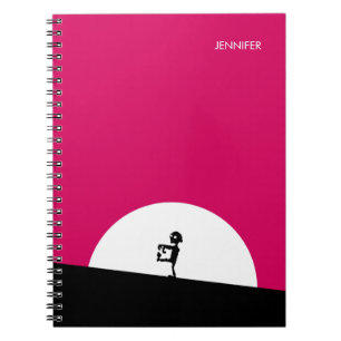 Zombie Silhouette with Full Moon Personalised Notebook
