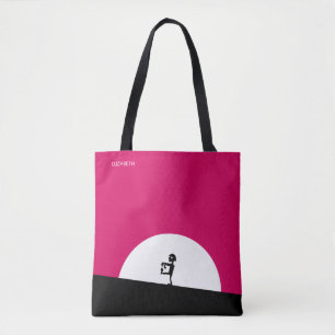 Zombie Silhouette with Full Moon Personalised Tote Bag