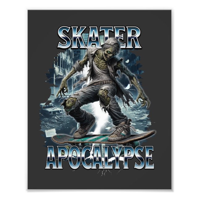 ZOMBIE SKATER APOCALYPSE PHOTO PRINT (Front)