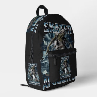 ZOMBIE SKATER APOCALYPSE PRINTED BACKPACK