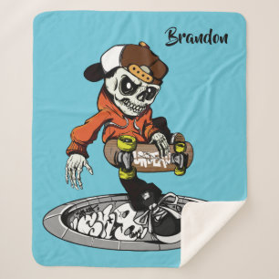 Zombie Skater custom name & colour blankets