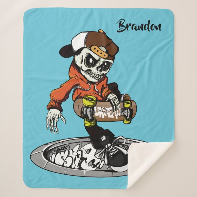Zombie Skater custom name & colour blankets (Front)