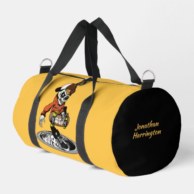 Zombie Skater custom name Duffle Bag (Left Corner)