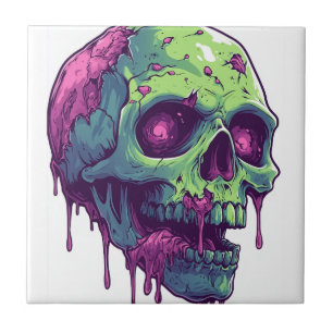 Zombie Skull Apocalypse Tile