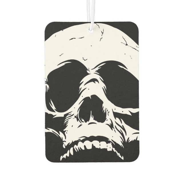 Zombie Skull Face Car Air Freshener (Back)