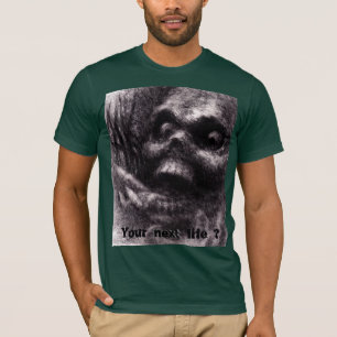 Zombie Skull, rising from the grave screaming. T-Shirt