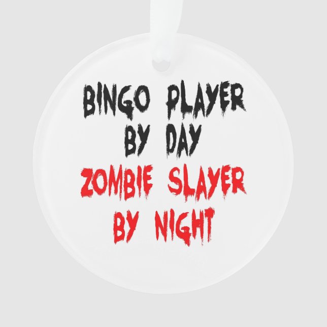 Zombie Slayer Bingo Player Ornament (Front)