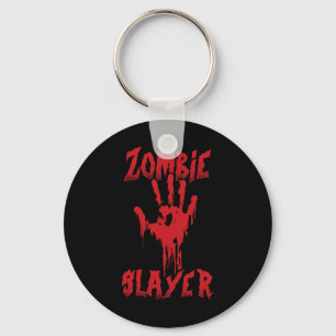 Zombie Slayer Bloody Hand Hunting Zombies Hallowee Key Ring