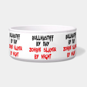 Zombie Slayer Bullmastiff Dog Breed Bowl