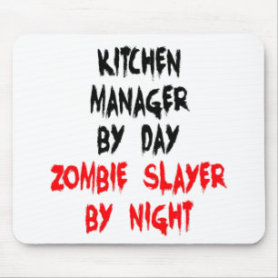 Zombie Slayer Kitchen Manager Mouse Mat