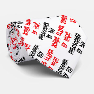 Zombie Slayer Philosopher Tie