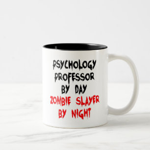 Zombie Slayer Psychology Professor Two-Tone Coffee Mug