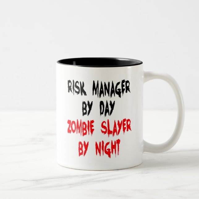 Zombie Slayer Risk Manager Two-Tone Coffee Mug (Right)