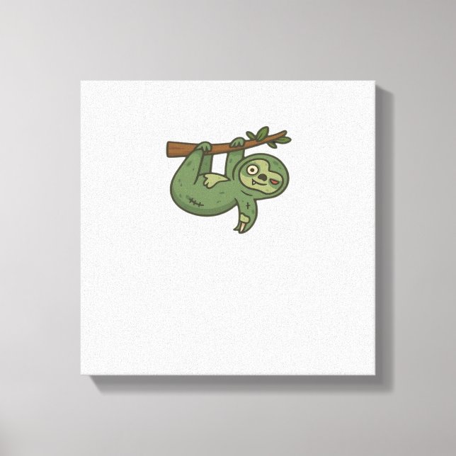 Zombie Sloth Classic T-Shirt Canvas Print (Front)