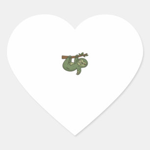 Zombie Sloth Classic T-Shirt Heart Sticker