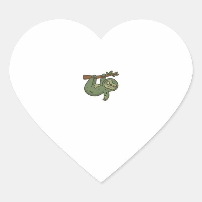 Zombie Sloth Classic T-Shirt Heart Sticker (Front)