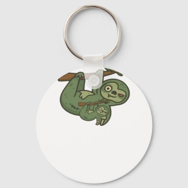 Zombie Sloth Classic T-Shirt Key Ring (Front)