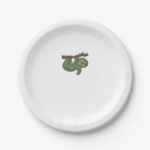 Zombie Sloth Classic T-Shirt Paper Plate