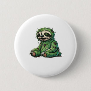 Zombie Sloth Halloween Zombie Sloth Zombie Lover C 6 Cm Round Badge
