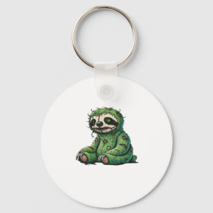 Zombie Sloth Halloween Zombie Sloth Zombie Lover C Key Ring