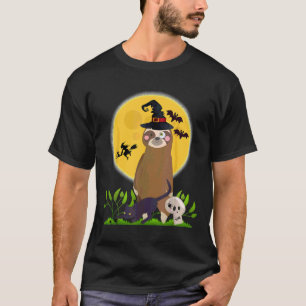Zombie Sloth Scary Cat Halloween T-Shirt