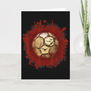 Zombie Soccer Blood Funny Scary Player Halloween C Card