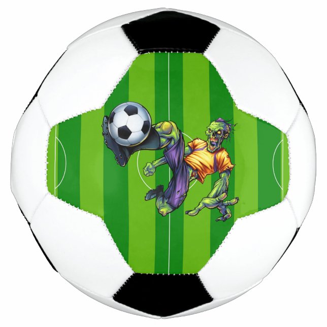 Zombie Soccer Centre Player Kicking Centre Field Football (Front)