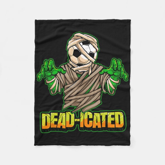 Zombie Soccer Player Scary Soccer Halloween  Fleece Blanket (Front)