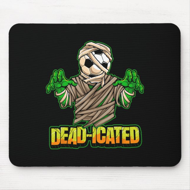 Zombie Soccer Player Scary Soccer Halloween  Mouse Mat (Front)