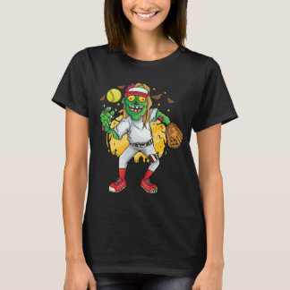 Zombie Softball Batter Halloween T-Shirt