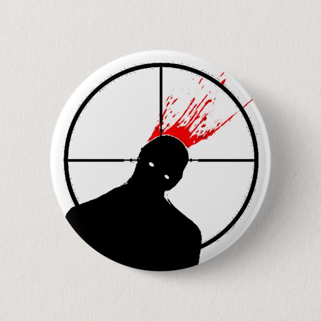 zombie splat head button (Front)
