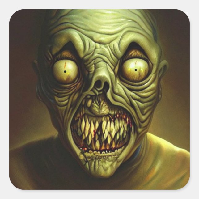 Zombie square sticker (Front)