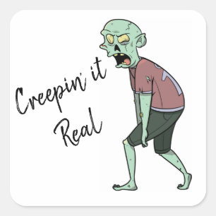 Zombie Square Sticker